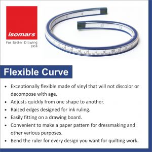 Flexible Curve With Marking And Inking Edge 50CM ISOMARS FCM50